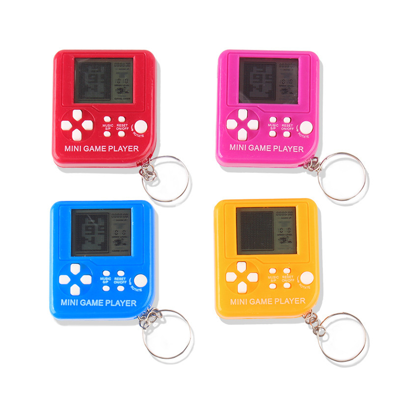 High Quality Mini Handheld Portable Game Players Retro Game Box Keychain Built In 26 Games Controller Mini Video Game Console Key Hanging Toy