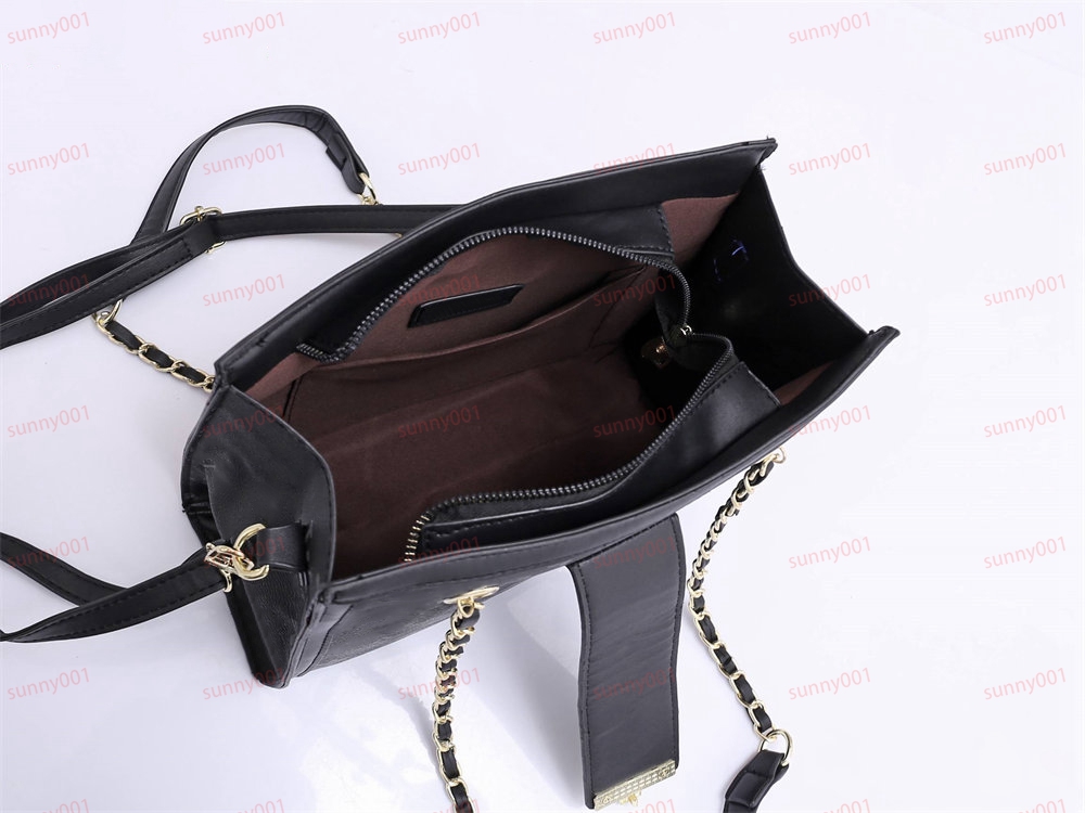 Borsa a tracolla regalo di lusso con zaino a doppia catena sotto le ascelle Satchel all'ingrosso Borse la spesa a tracolla con griglia a fiori stampati di design all'ingrosso