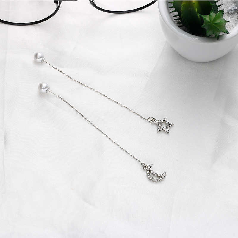 Dangle Lustre Perle Amour Gland Boucles D'oreilles Mode Coréenne Brillant Cristal Étoile Pendentif Personnalité Étudiant Boucles D'oreilles Femme Boucles D'oreilles G230313