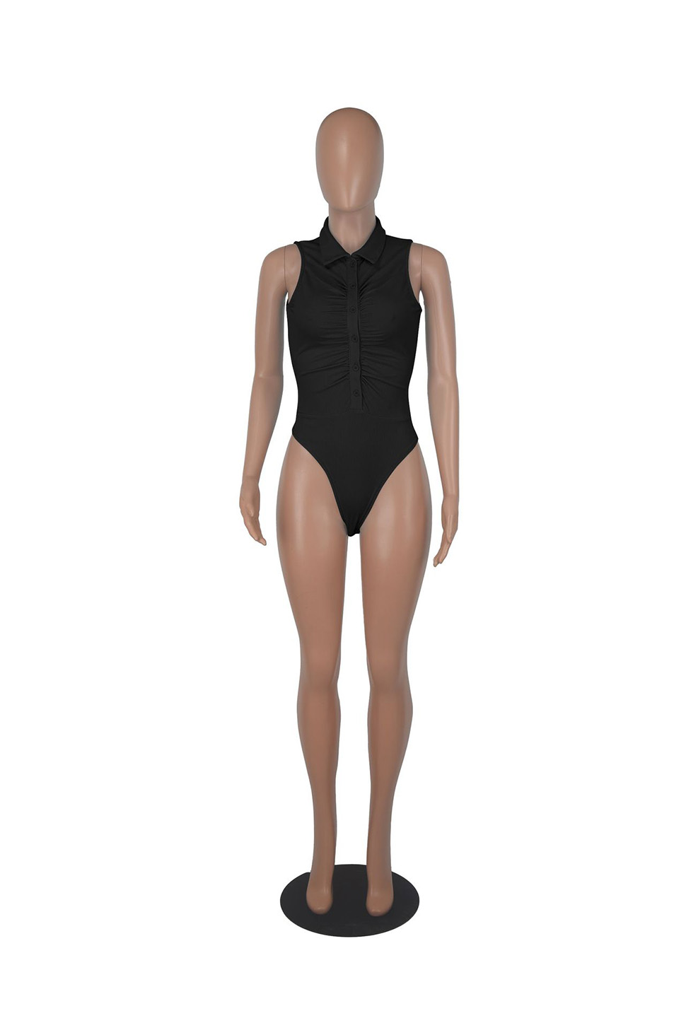 Vrouwen jumpsuits bodycon mouwloze sexy v neck knoppen rompelt shorts mager één stuk bodysuit over het algemeen