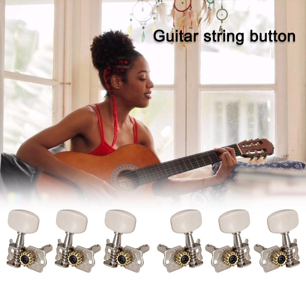 6 teile/satz Akustische Gitarre Tuner Pegs Knöpfe Teile Tuning Pegs Tuner Akustische Gitarre Ersatzteile Zubehör