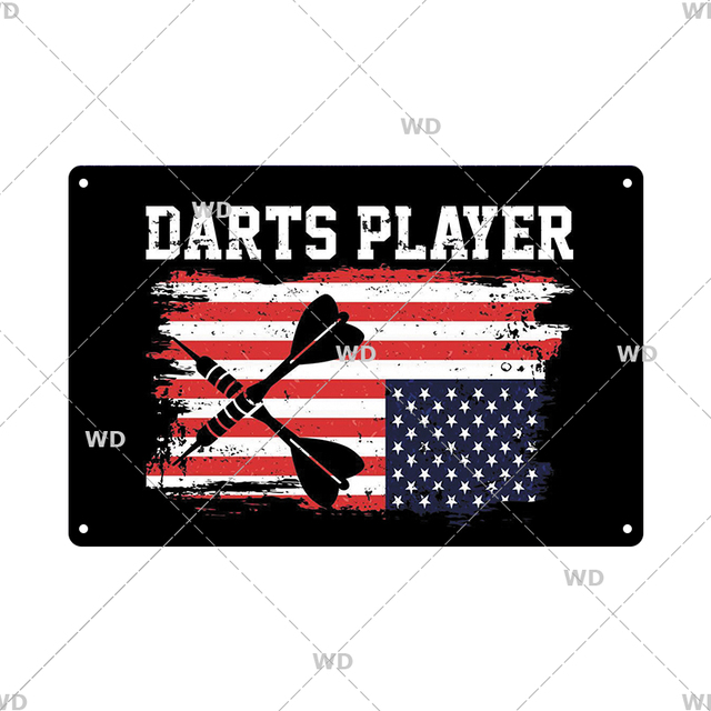 Vintage Fléchettes Jeu Signes Rétro Métal Affiches Tin Sign Rétro Plaque Play Dart Belgique Plaques pour Garage Man Cave Home Pub Décor 30X20cm W03