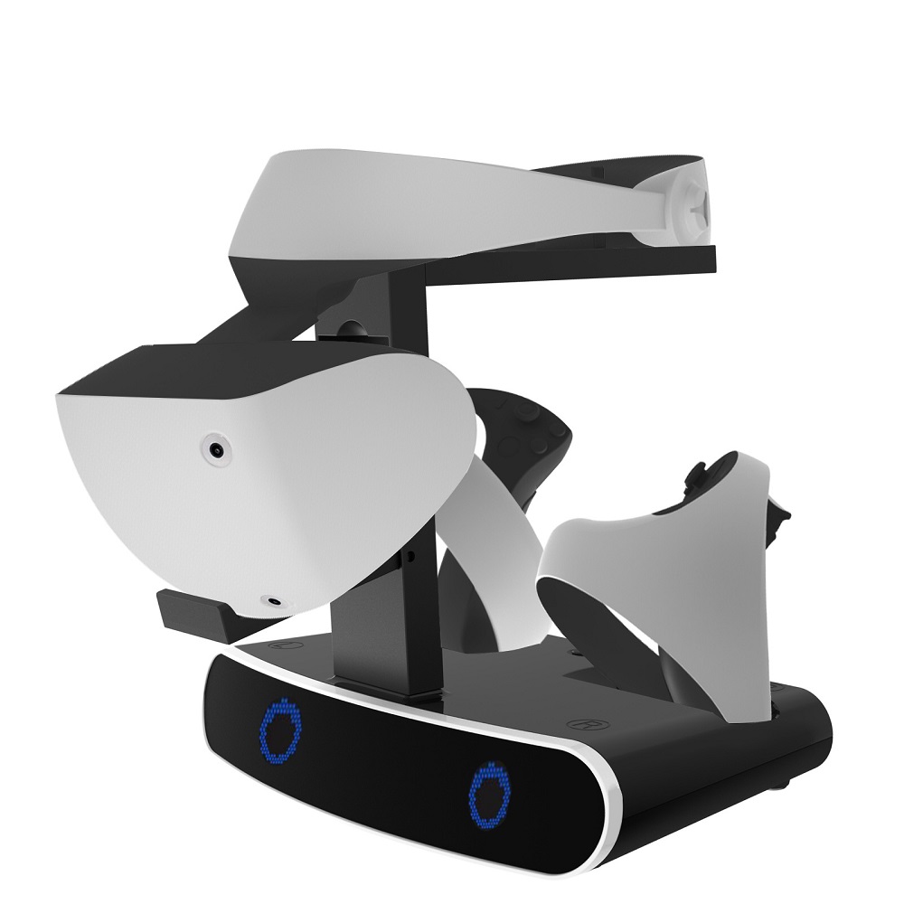 Laddningsstation lagringsstativ för PSVR2 2: a generationen PlayStation PS4 PS5 VR Showcase Oculus Quest 2 PS Move Headset Controller Multifunction Holder