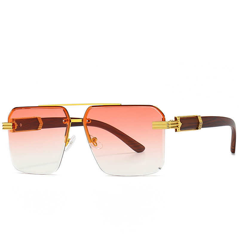 Gafas de sol de diseñador 10% de descuento en el diseñador de lujo Nuevas gafas de sol para hombres y mujeres 20% de descuento 3357 Metal Half-Frame Cut Edge Color Gradiente Unisex Sombras personalizadas