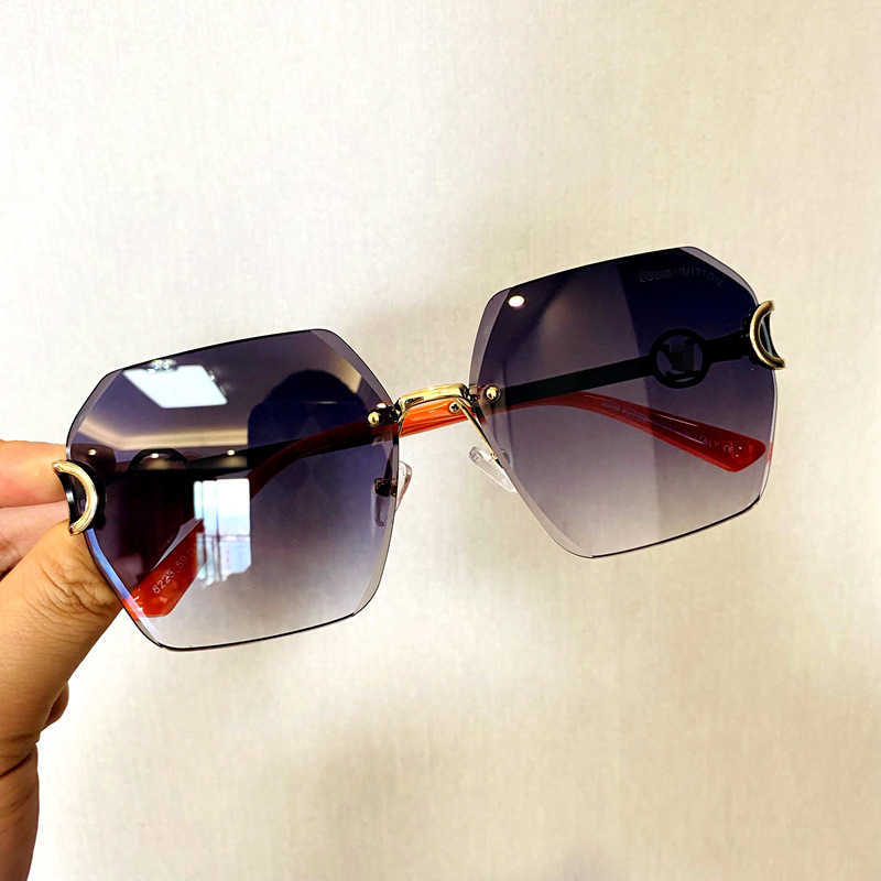 2024 10% de réduction sur le concepteur de luxe Nouveaux lunettes de soleil pour hommes et femmes 20% sur la pointe sans cadre en métal pour INS Trend Personality Advanced Sense Anti-ultraviolet