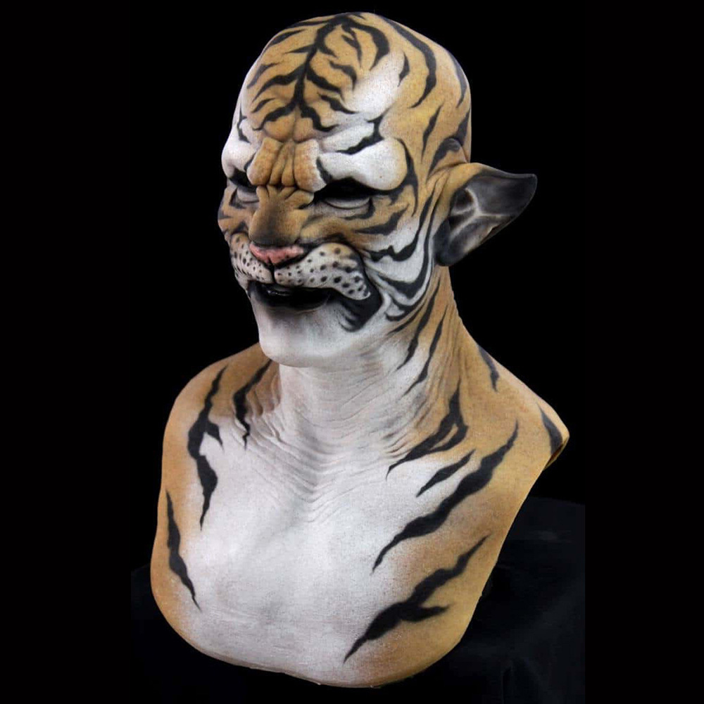 Party Masks Scary Tiger Animal Mask Halloween Carnival Night Club Masquerade Headgear Masks Classic Performance Cosplay Costume Props 230313