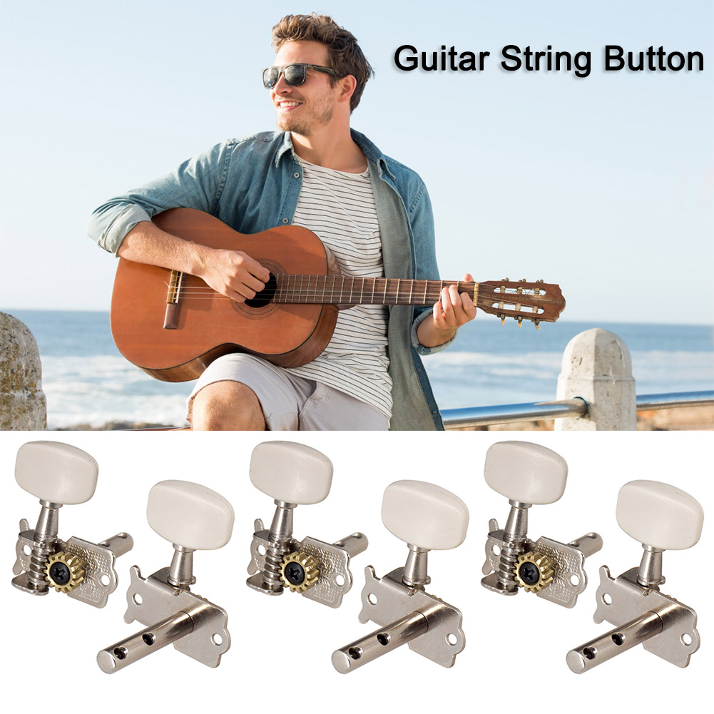 6 teile/satz Akustische Gitarre Tuner Pegs Knöpfe Teile Tuning Pegs Tuner Akustische Gitarre Ersatzteile Zubehör