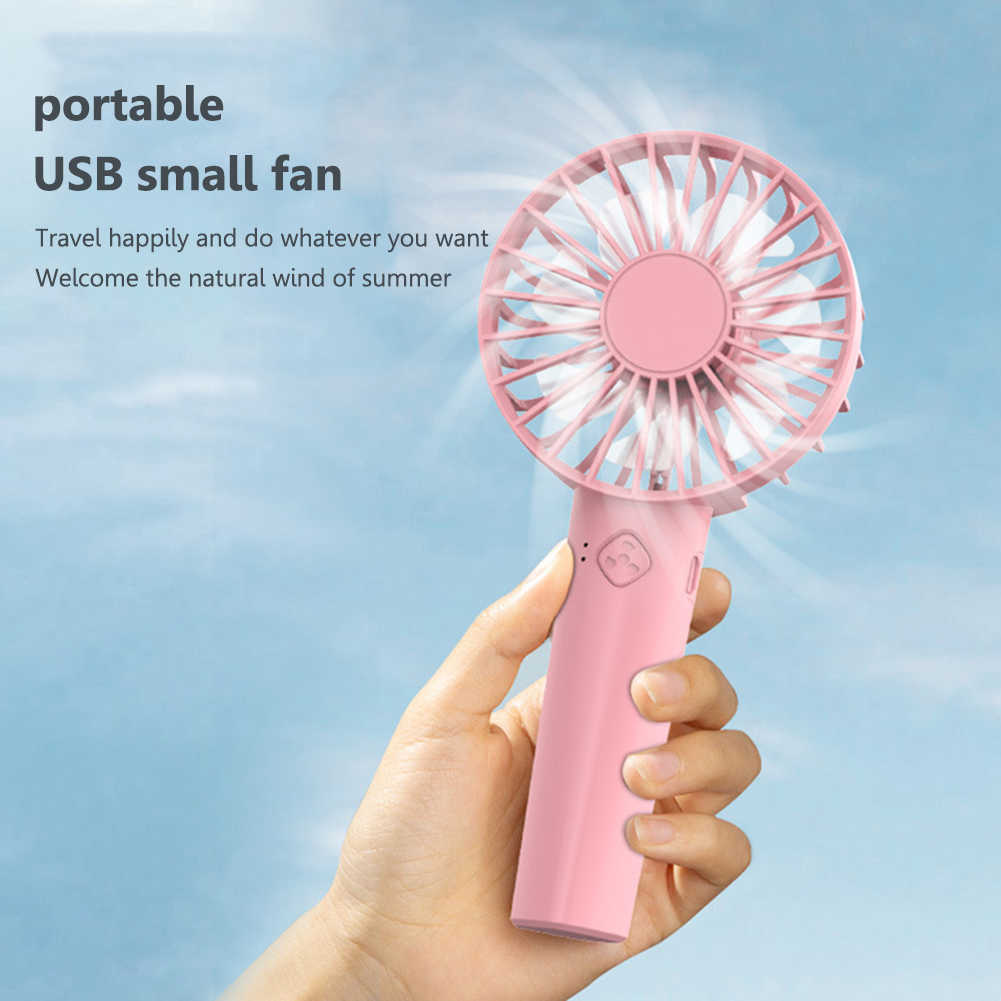 Electric Fans USB Mini Handheld Fan Portable Student Office Speed Adjustment Outdoor Wind Powerful Small Quiet Air Cooling For Outdoors