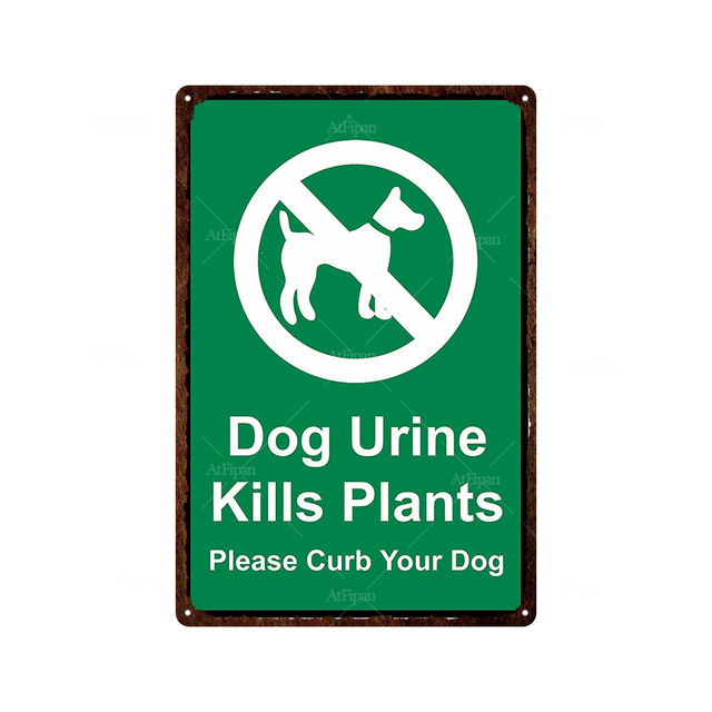 WAARSCHUWING HOND TEKLAAG SLAY TIN SPOREN Pas op voor vintage metalen bord decoratie voor garage home melding gevaar mark achtertuin muur decor plaque gepersonaliseerd kunstdecor 30x20cm w01