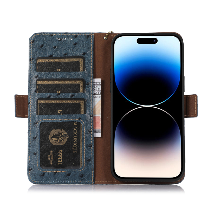 Magnetic Flip Vogue Phone Hülle für iPhone 14 Pro Max Samsung Galaxy S23 Ultra S22 plus Sony Xperia 10 i 5 Pro-i RFID Blocking Strauß Muster Echtes Lederbrieftasche Shell Shell