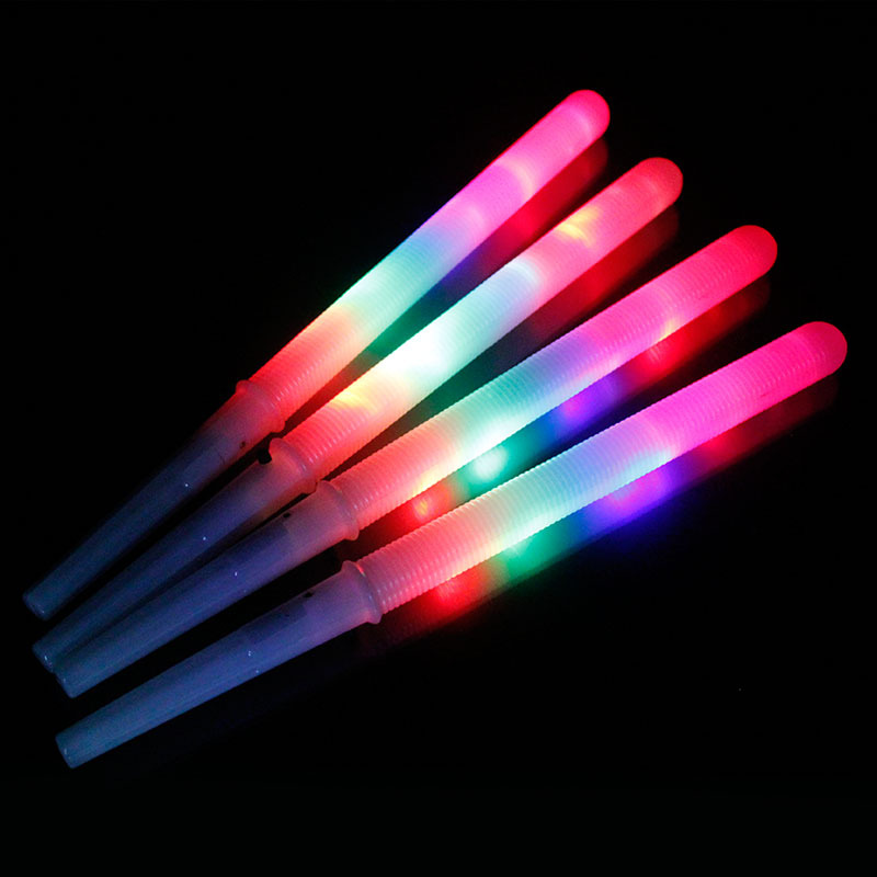 LED allument des cônes de barbe à papa bâtons de guimauve rougeoyants colorés bâton lumineux de guimauve coloré imperméable dh3017