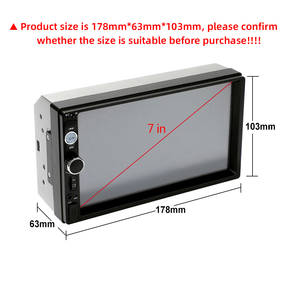 Nouveau Nouveau lecteur DVD portable 2 din DVD de voiture 7 