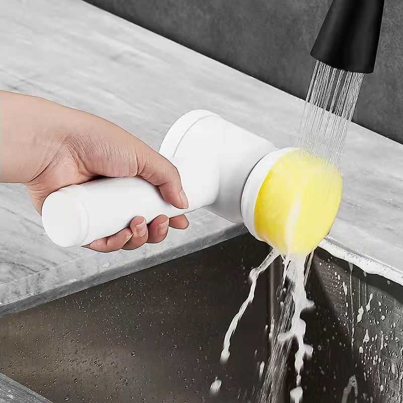 Nieuwe reinigingsborstel keuken badkamer reinigingsgoden gasfornuis borstel spons hoofd handheld draadloze multifunctionele elektrische reinigingsborstel