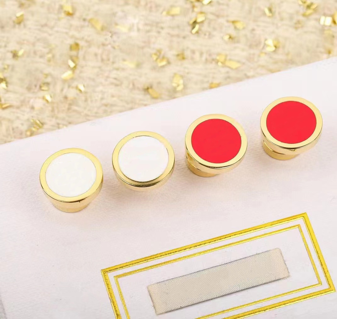 High Quality M Brand Stud small round colored stud Women Luxury Brand Design Earring Wedding Party Jewelry