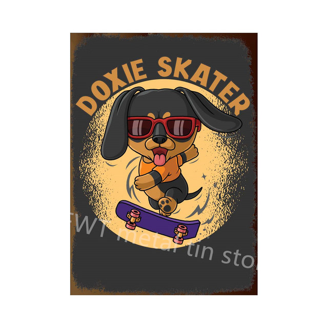 Crazy Cool Skateboarding Slogan Metall Poster Vintage Blechschild Retro Eisen Gemälde Wandgemälde Sport Training Boden Heimdekoration 30 x 20 cm W03