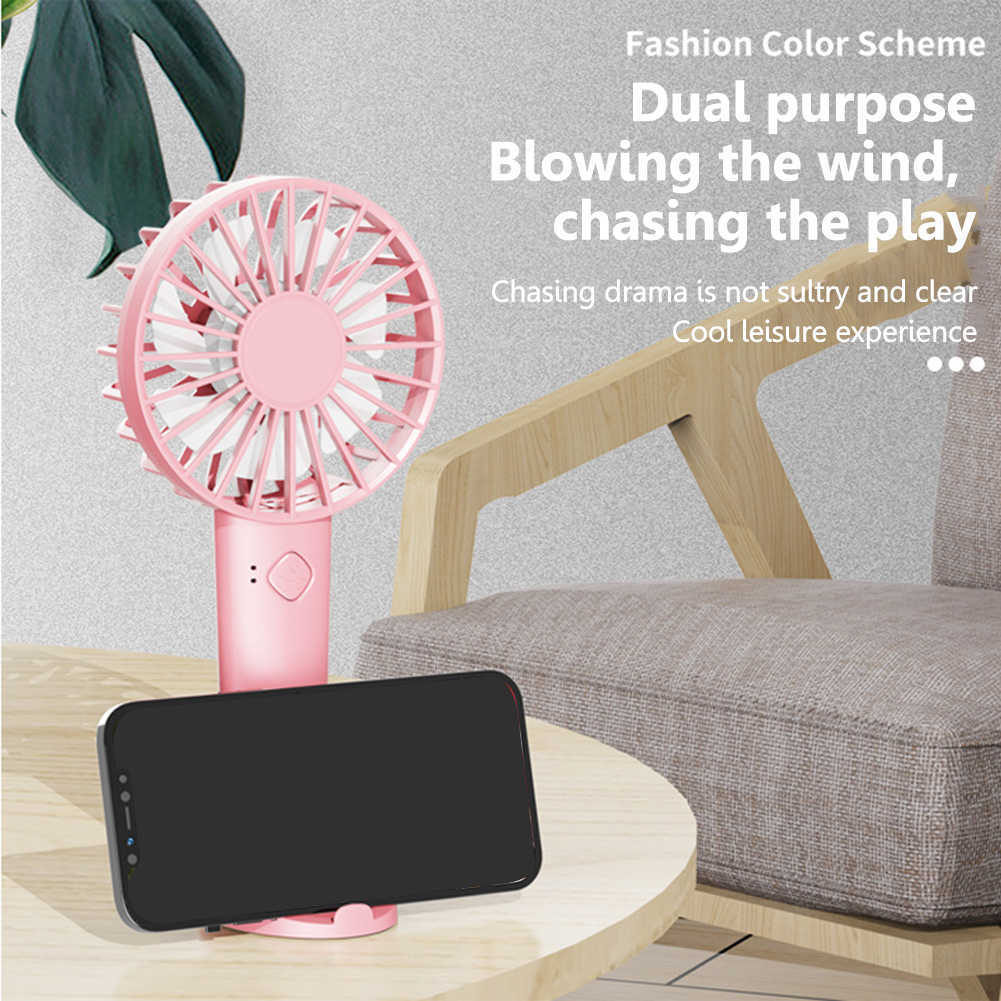 Electric Fans USB Mini Handheld Fan Portable Student Office Speed Adjustment Outdoor Wind Powerful Small Quiet Air Cooling For Outdoors