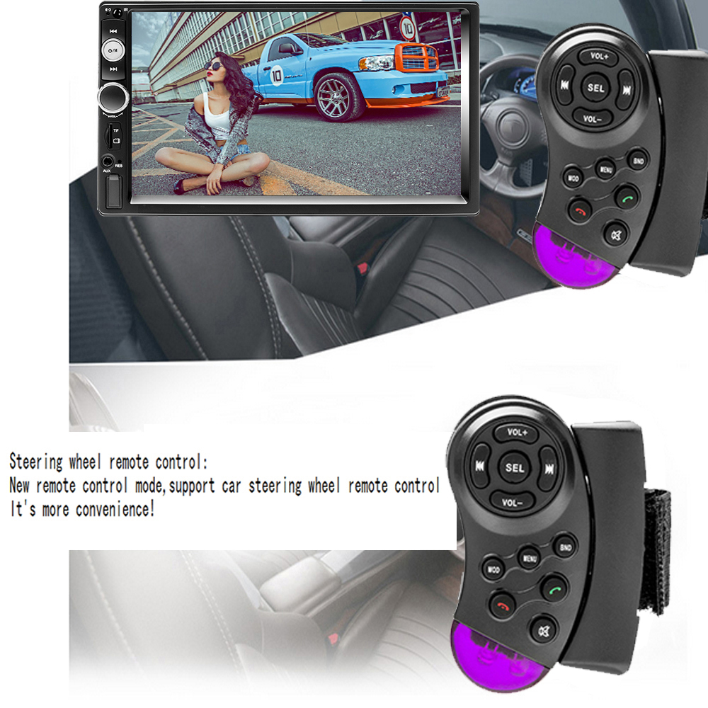 New 2 din Portable DVD Player Car DVD 7" HD Autoradio Multimedia Player 2DIN Touch Screen Auto Car Stereo MP5 Bluetooth USB TF FM Camera