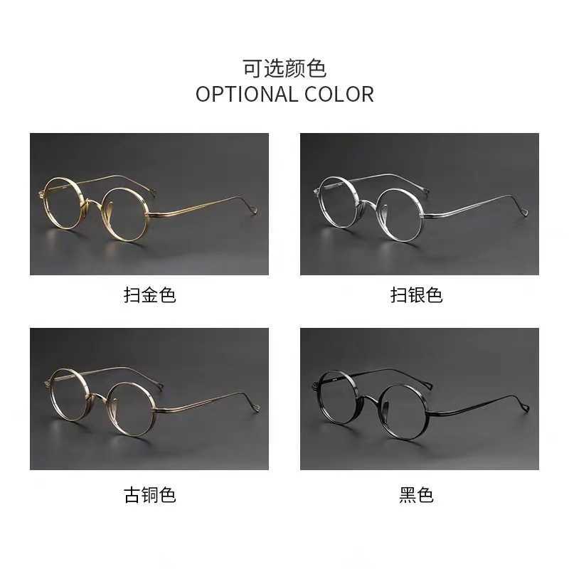 2024 10% de réduction sur le concepteur de luxe Nouveaux lunettes de soleil pour hommes et femmes 20% de réduction sur dix mille ans Male mâle ultra-légère Titane Titane Verres optiques OVAL Cadre femelle Shenzhen