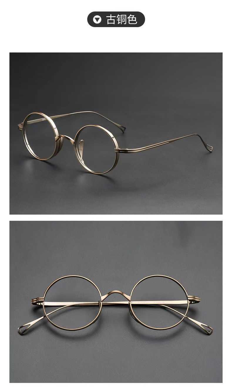 2024 10% rabatt på lyxdesigner Nya herr- och kvinnors solglasögon 20% rabatt på tiotusen års sköldpadda manlig ultralätt Pure Titanium Oval Optical Glasses Frame Female Shenzhen