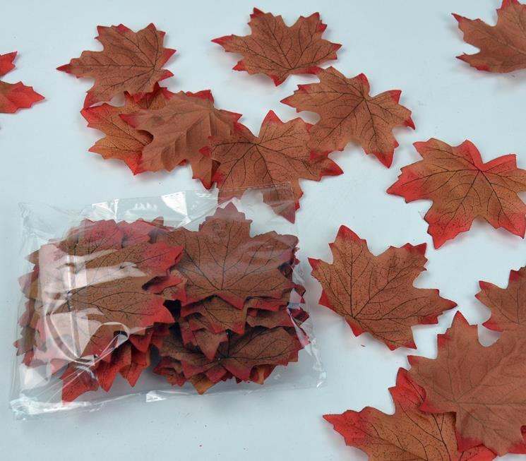 装飾的な花人工布メープルの葉マルチカラー秋の秋のアートスクラップブッキングウェディングベッドルームウォールパーティー装飾クラフトSN5176