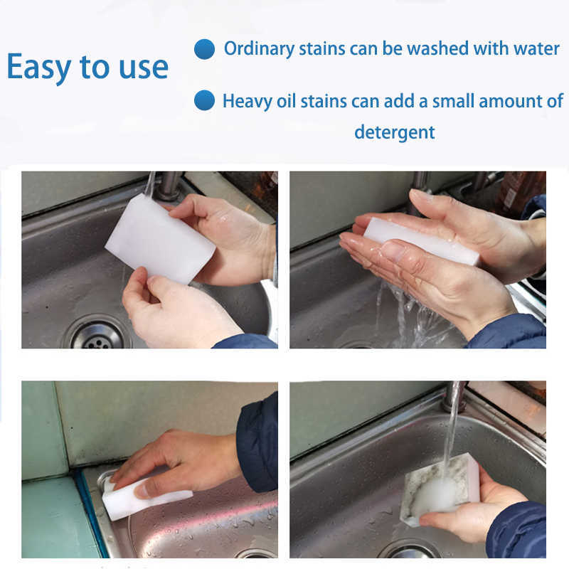 Новые 50шт/лот волшебные губки Eraser 100x70x30 мм меламин губки Magic Cleaner ванная комната для очистки губ -губ.