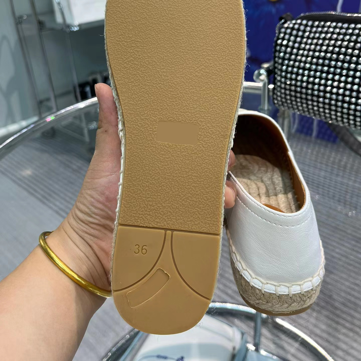 Luxury Triangle Casual Shoes Women Straw Flats logo Espadrilles Summer Woman Flat Beach Half Slippers Fisherman Shoes Fashion Loafers