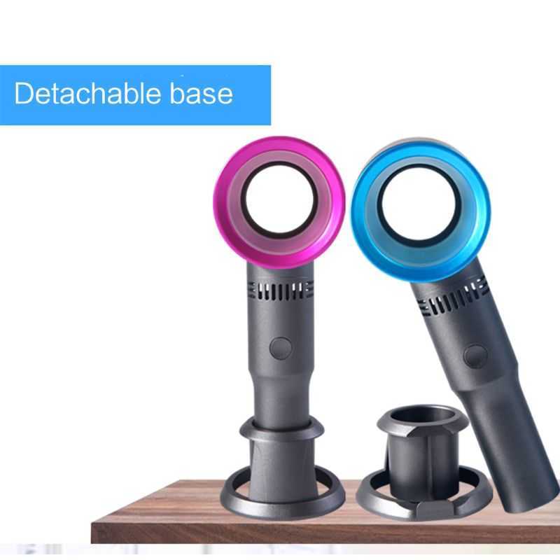 Elektrische fans mini draagbare handheld blaadeless USB oplaadbare bladloze koelkoeler met 3 snelheid niveau thuiskantoor buiten y2303