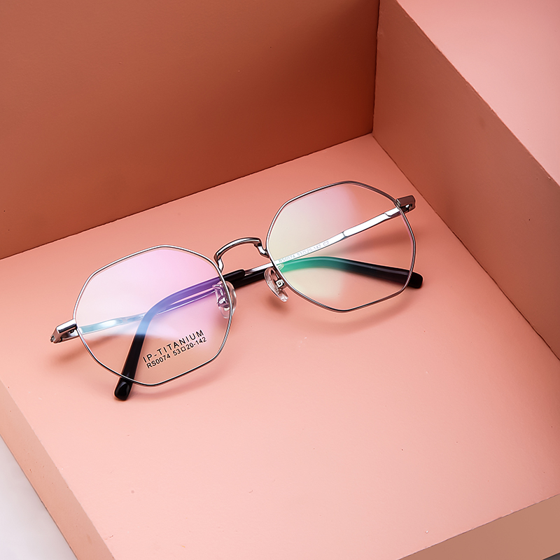 Pure Titanium Ultra-Thin Frame Glasses finas de pernas