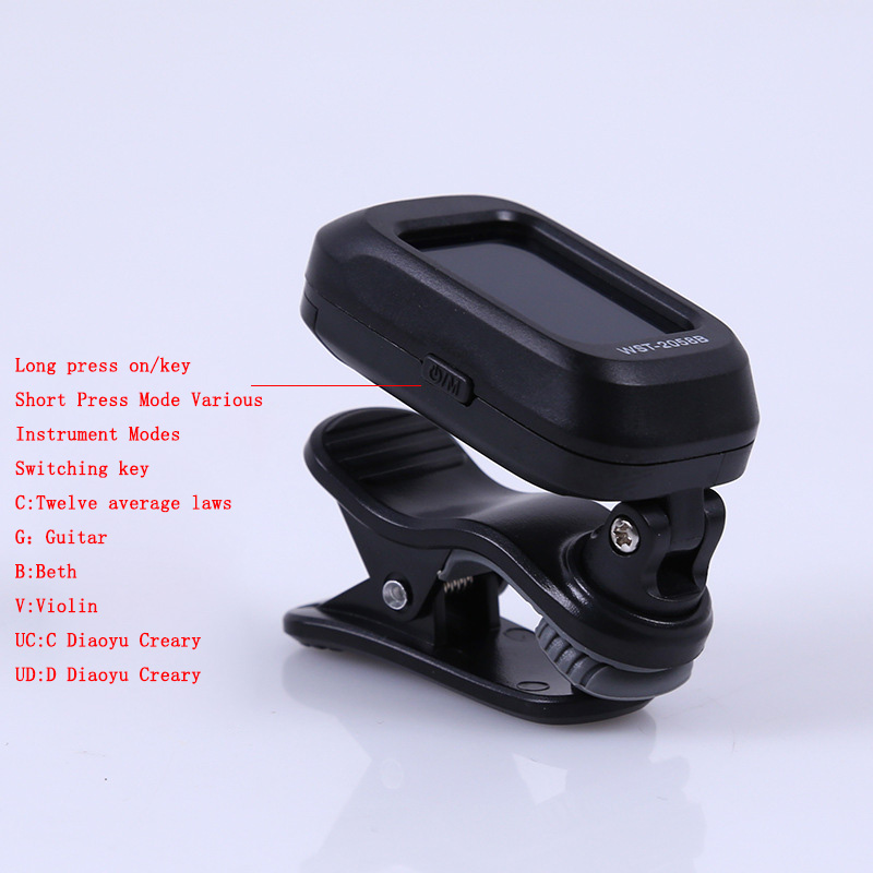 Folk Acoustic Guitar Tuner Violin Ukulele Bass Electronic Tuning Tuner Stringed Musical Instrument Accessories Guitar Bass Tuner