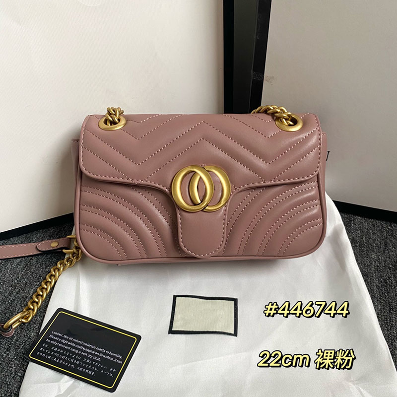 Marmont Luxury Bags Womens Bags 이탈리아 패션 브랜드 크기 22x6x13cm 모델 446744