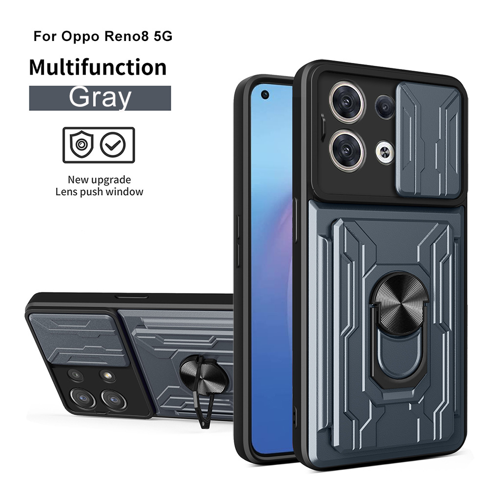 Camera Push Push Case dla OPPO A74 A95 A76 A36 K10 F19 A93 A54 Realme 9 9i Reno 8 8i 7 Pro 4G 5G Fundas Case Okład okien