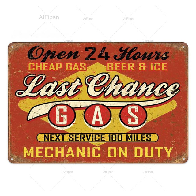 Vintage Dad's Garage Metal Tin Signs Gas Oil Metal Sign Car Gasoline Garage Decoration Route 66 Art Poster Pub Club Decor Wall Plaque Personalized Art Decor 30X20CM w01