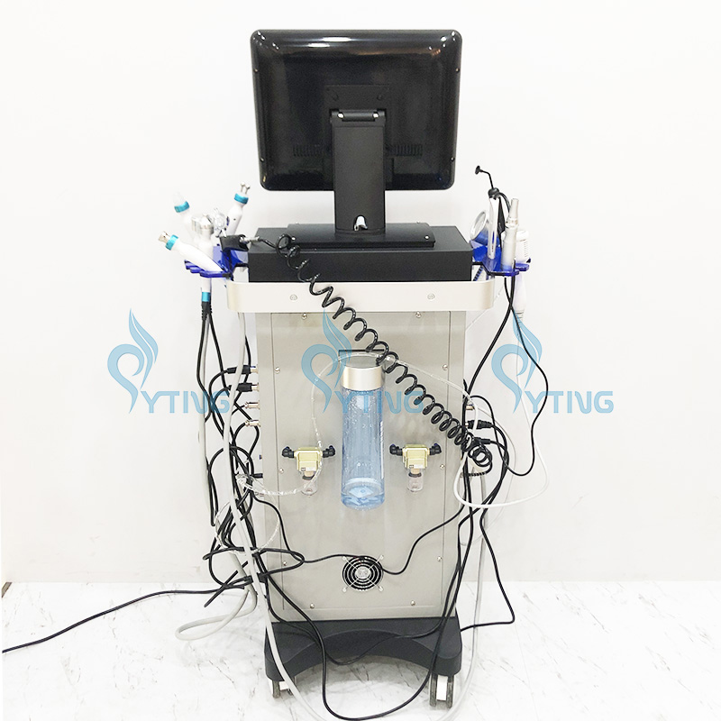 14 in 1 Hydra Dermabrasion Machine Oxygen Facial Care Hydro Microdermabrasion Facial Peeling BIO Face Lift Ultrasonic Deep Cleaning Machine