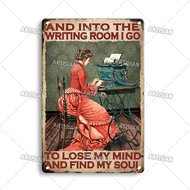 Artisian Job Metal Painting Sign Work Watchmaker Pharmacist Shoemaker Tin Plate Blacksmith Bartender Writer Decorative Plaque 30X20cm W03