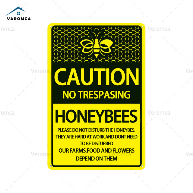 Happy Bee Metal Tin znak miód Dekoracja ścienna dla ogrodowych farm pszczelarz ostrzegawczy metalowa blaszana tablica vintage żelazna płyty 30x20 cm W03