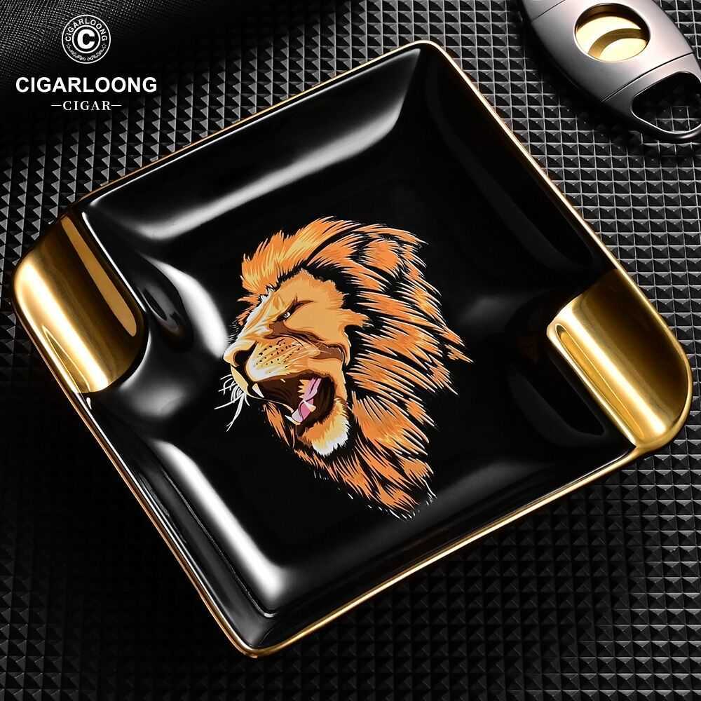 Cigarett Holder Cigar Ashtray Ceramic Living Room Decoration Tray Large Tobacco Cigarette Accessories Gift For Boyfriend