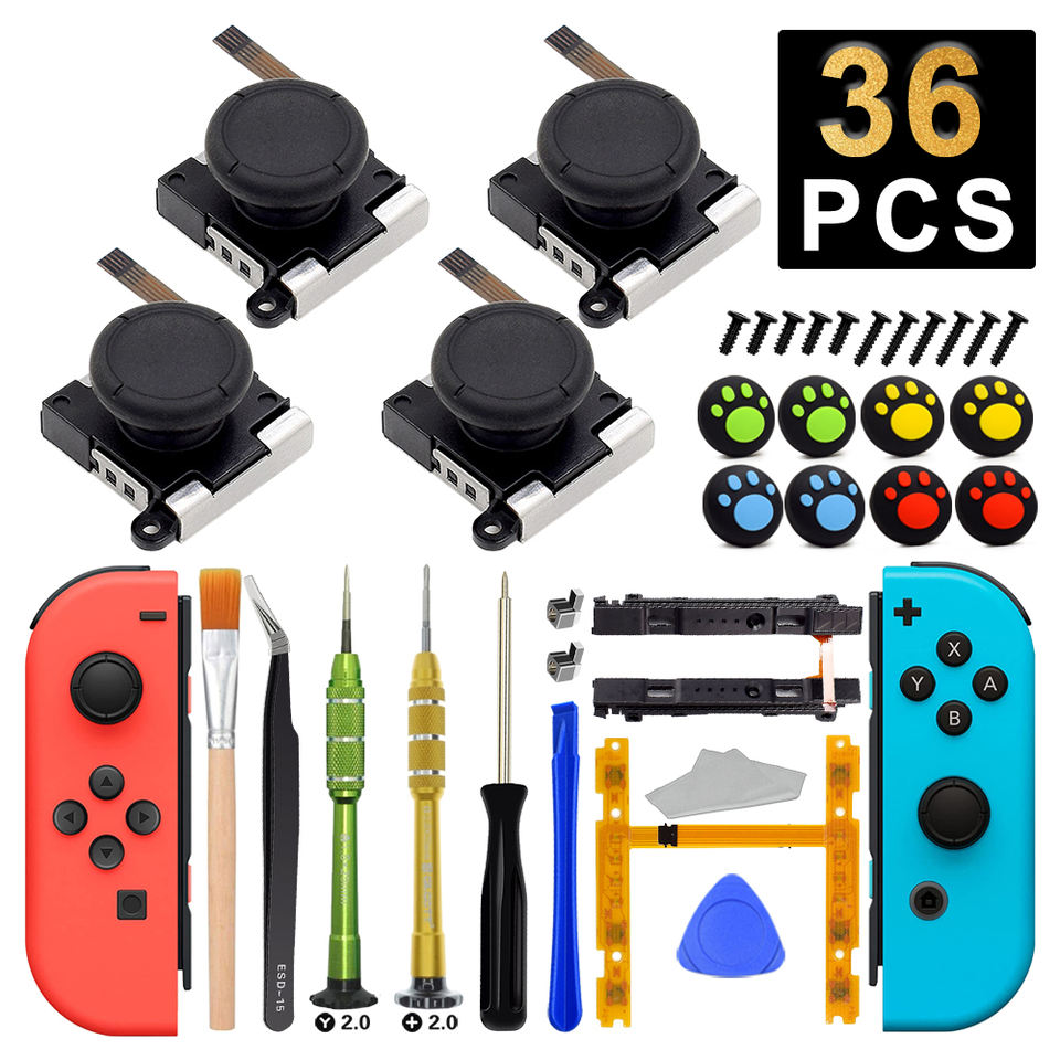 Controller replacement Repair Parts 3D Analog Thumb Stick For Nintend Switch NS Joystick Grips Replacement Controller Kit