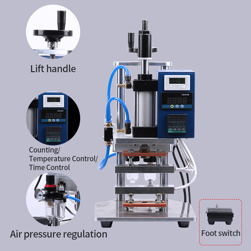 Máquina de transferência de prensa térmica, carimbo quente, não-marcação, dispositivo de marcação termostática inteligente, selador para saco de filme plástico