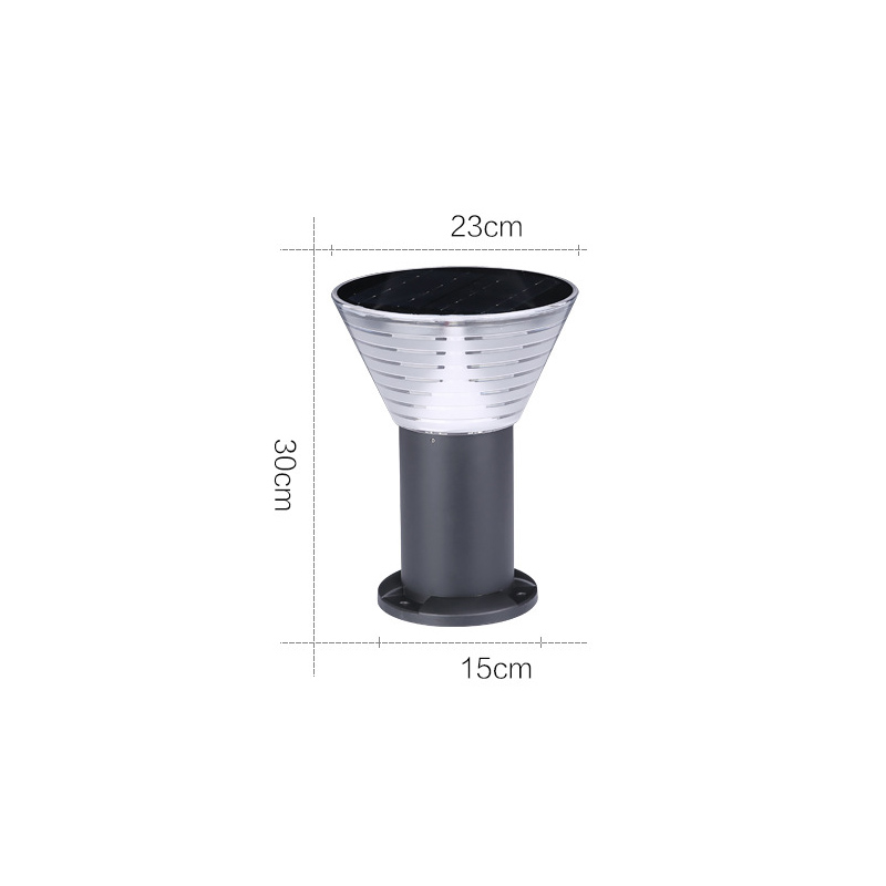 Cylinder Solar Garden Lights 3OCM 60 cm 80 cm utomhus vattentät gräsmatta Lamp Ground Light Courtyard Landscape Decor Light