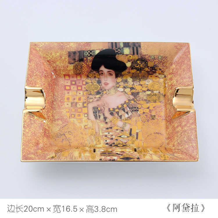 Cigare Cendrier Fumer Accessoires Bureau Gustav Klimt Baiser Adela Saint Valentin Cadeau Décoration De Mariage