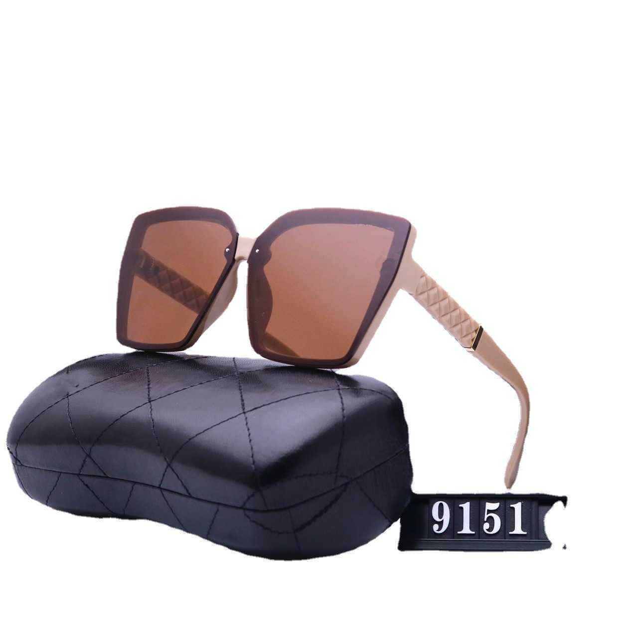 2024 meilleurs designers 10% de réduction sur le concepteur de luxe Nouveaux lunettes de soleil pour hommes et femmes 20% de réduction à l'étranger Xiaoxiangjia Square Tide Street Shooting Polarising Lunes 9151