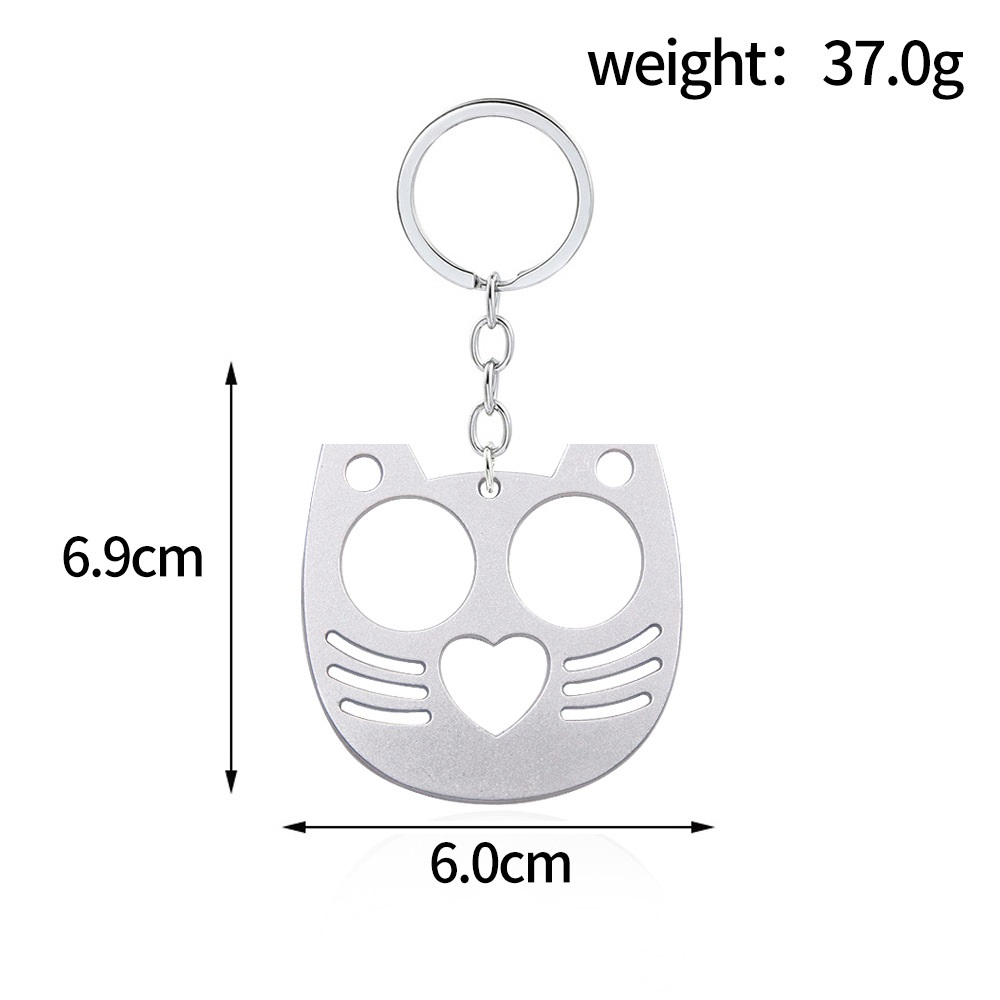 Fashion Party Gifts Safety Keychain Multi Function Cat Shape Keychain Women Men Handbag Bags Pendant Keyring Can Customize Logo H23-26