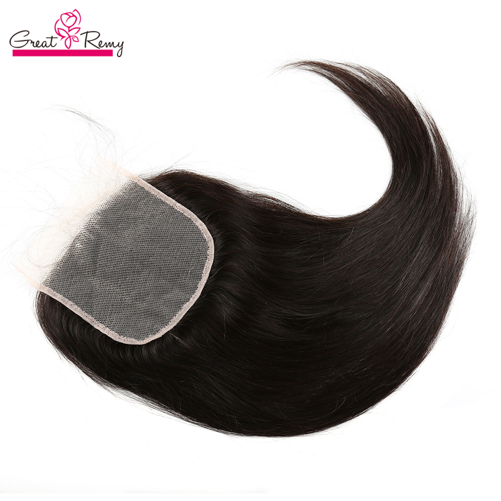 Echte Zwitserse topafsluiting Hairpieces zijdeachtige rechte transparante vooraf geplukte onbewerkte Peruaanse maagdelijk Human Hair Lace Sluitingen 4x4 53809314