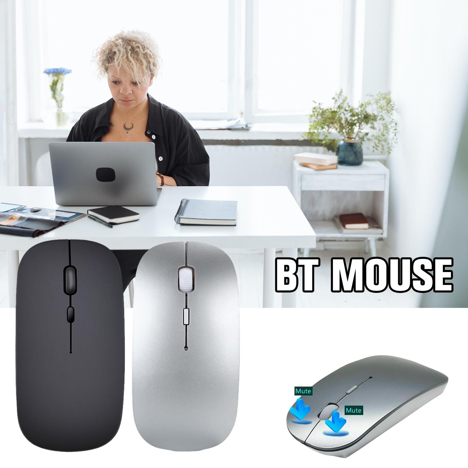Новый Bluetooth перезаряжаемая беспроводная мышь 2,4 ГГц USB -адаптер Двойной режим для ноутбука компьютер домашний офис на рабочем столе эргономичные мыши
