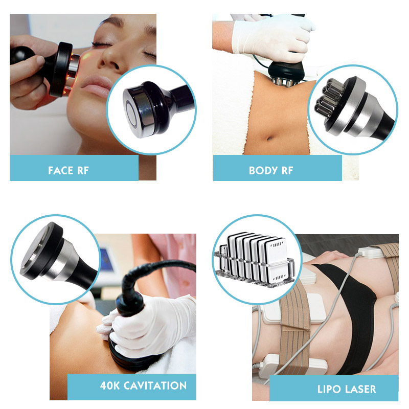 CE -godkänd 5 i 1 Cryolipolysis Cryo Slimming Machine 40K Cavitation RF Lipo Laser Machine Sale