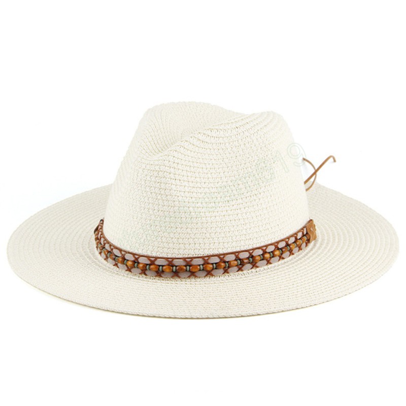 56-58CM Soft Straw Hat Summer Women/Men Wide Brim Beach Sun Cap UV Protection Panama Hats Gorras