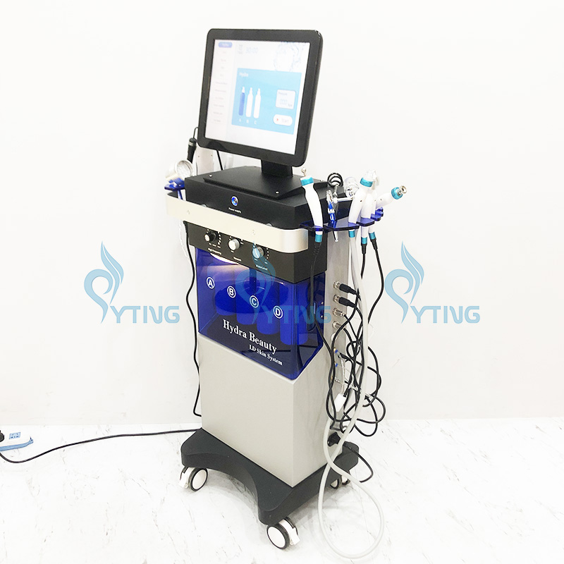 14 in 1 Hydra Dermabrasion Machine Oxygen Facial Care Hydro Microdermabrasion Facial Peeling BIO Face Lift Ultrasonic Deep Cleaning Machine