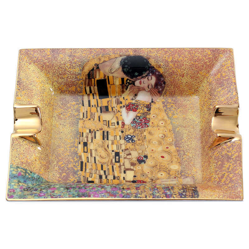 Cigare Cendrier Fumer Accessoires Bureau Gustav Klimt Baiser Adela Saint Valentin Cadeau Décoration De Mariage