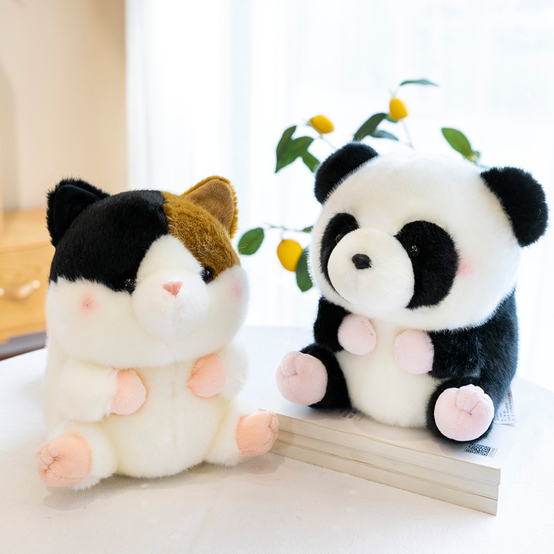 18/23cm Cartoon Anime Family Cowpenguinelephantpigrabbit Plush Toys for Children fylld doll baby bifoga leksaker barn gåvor la556