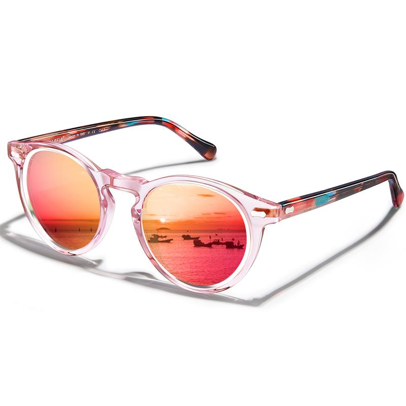 lunettes de soleil polarisées carfia 5288 lunettes de soleil design ovales pour femmes hommes protection UV verres en résine acatate 3 couleurs avec boîte